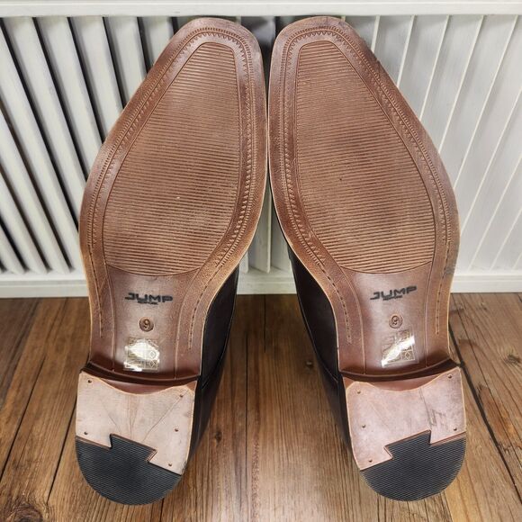 Jump New York Manuel Double Monk Strap Dress Shoes Mens 9 M Grey Leather Preppy - Picture 8 of 11